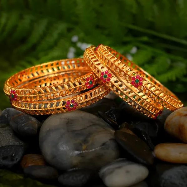 Luxury_Gold_Plated_Pure_Brass_Bangles_for_Women_|_Bangles_Set_|_2224_-_1862_|_Latest_Stylish_Traditional_Kada_Bangles_|_Just_Like_Real_Gold_Jewellery_|_Fashion_|_SET_OF_4