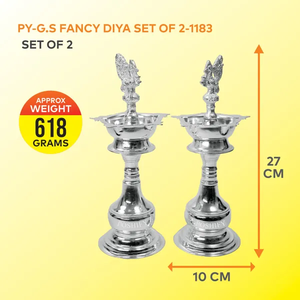 German_Silver_Elegant_&_Premium_Big_Diya_Pack_Of_2