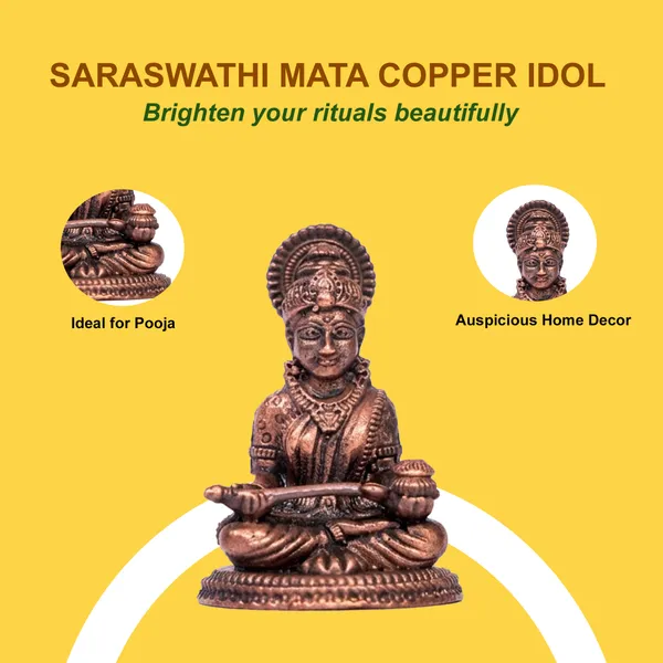 SARASWATHI_MATA_COPPER_IDOL