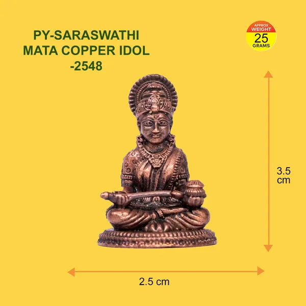 SARASWATHI_MATA_COPPER_IDOL