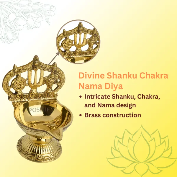 Gold_Brass_Shankuchakra_Nama_Diya_With_Stand