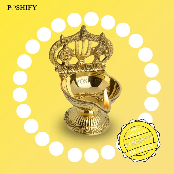 Gold_Brass_Shankuchakra_Nama_Diya_With_Stand