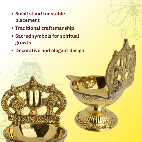 Gold_Brass_Shankuchakra_Nama_Diya_With_Stand