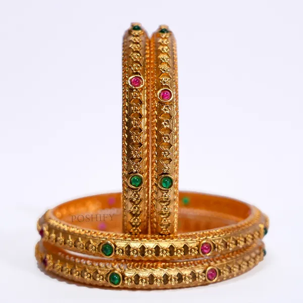 Luxury_Gold_Plated_Pure_Brass_Bangles_for_Women_|_Bangles_Set_|_2425_-_1932_|_Latest_Stylish_Traditional_Kada_Bangles_|_Just_Like_Real_Gold_Jewellery_|_Fashion_|_SET_OF_4