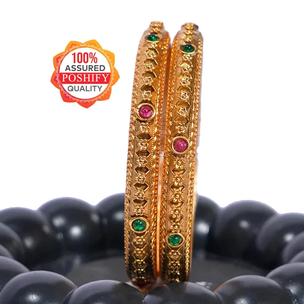 Luxury_Gold_Plated_Pure_Brass_Bangles_for_Women_|_Bangles_Set_|_2425_-_1932_|_Latest_Stylish_Traditional_Kada_Bangles_|_Just_Like_Real_Gold_Jewellery_|_Fashion_|_SET_OF_4