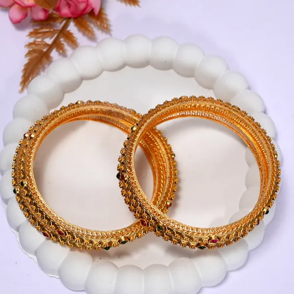Luxury_Gold_Plated_Pure_Brass_Bangles_for_Women_|_Bangles_Set_|_2425_-_1932_|_Latest_Stylish_Traditional_Kada_Bangles_|_Just_Like_Real_Gold_Jewellery_|_Fashion_|_SET_OF_4