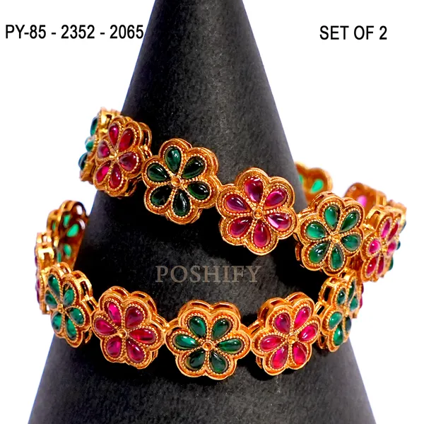 Luxury_Gold_Plated_Pure_Brass_Bangles_for_Women_|_Bangles_Set_|_2352_-_2065_|_Latest_Stylish_Traditional_Kada_Bangles_|_Just_Like_Real_Gold_Jewellery_|_Fashion_|_SET_OF_2