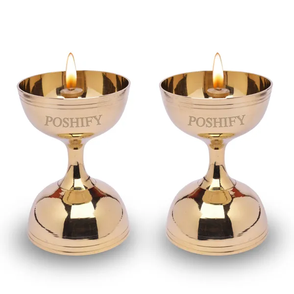 Pack_Of_2_Gold_Brass_Handcrafted_Nanda_Deepam_Diya_Holder