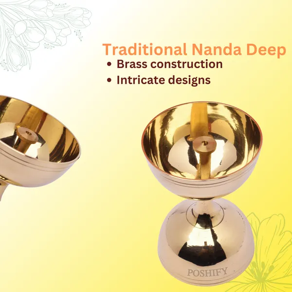 Pack_Of_2_Gold_Brass_Handcrafted_Nanda_Deepam_Diya_Holder