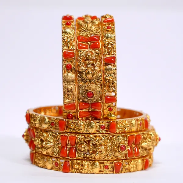 Luxury_Gold_Plated_Goddess_Laxmi_Design_Pure_Brass_Bangles_for_Women_|_Bangles_Set_|_1489_-_1505_|_Latest_Stylish_Traditional_Kada_Bangles_|_Just_Like_Real_Gold_Jewellery_|_Fashion_|_SET_OF_2