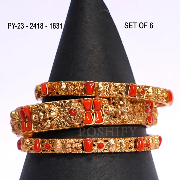 Luxury_Gold_Plated_Goddess_Laxmi_Design_Pure_Brass_Bangles_for_Women_|_Bangles_Set_|_1489_-_1505_|_Latest_Stylish_Traditional_Kada_Bangles_|_Just_Like_Real_Gold_Jewellery_|_Fashion_|_SET_OF_2