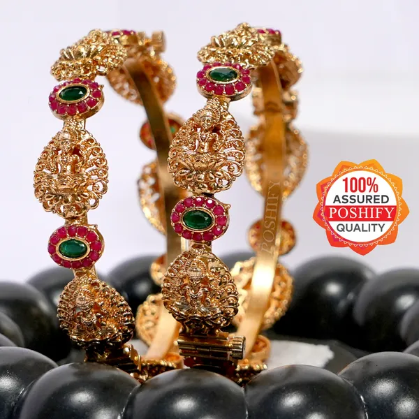 Luxury_Gold_Plated_Goddess_Laxmi_Design_Pure_Brass_Bangles_for_Women_|_Bangles_Set_|_1489_-_1505_|_Latest_Stylish_Traditional_Kada_Bangles_|_Just_Like_Real_Gold_Jewellery_|_Fashion_|_SET_OF_2