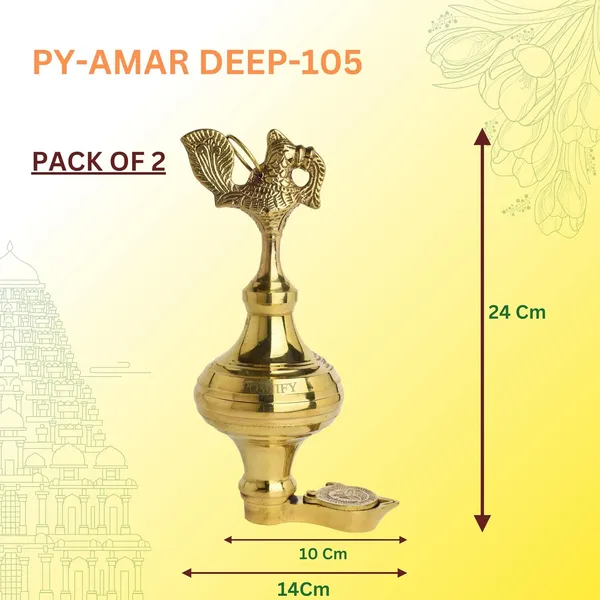 Gold_Brass_Amar_Latkan_Deep_Traditional_Hanging_Diya_(Without_Chain)_Pack_Of_2