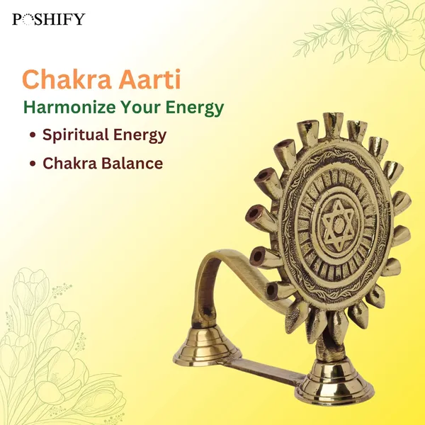 Gold_Brass_Handcrafted_Chakra_Designed_Ed_Aarti_Diya