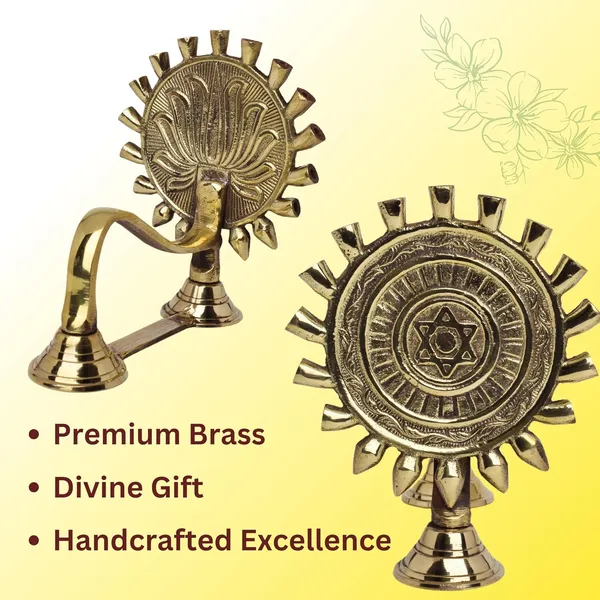 Gold_Brass_Handcrafted_Chakra_Designed_Ed_Aarti_Diya