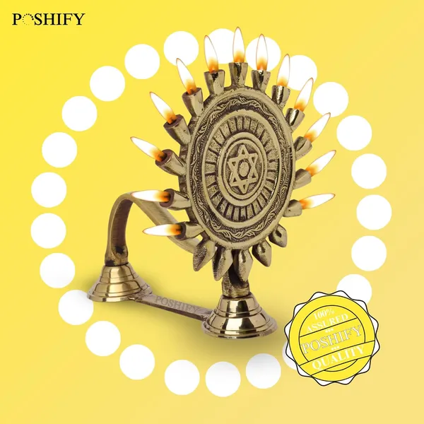Gold_Brass_Handcrafted_Chakra_Designed_Ed_Aarti_Diya