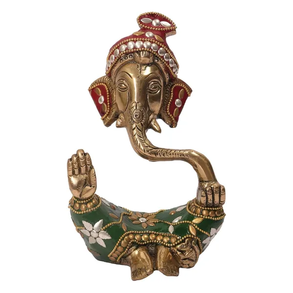 Golden_Brass_Premium_Ganesha_With_Stone_Work_Count_Of_1