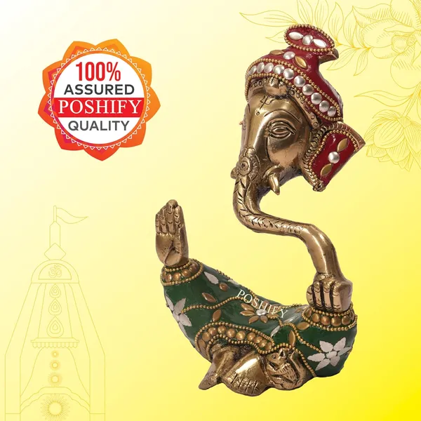 Golden_Brass_Premium_Ganesha_With_Stone_Work_Count_Of_1