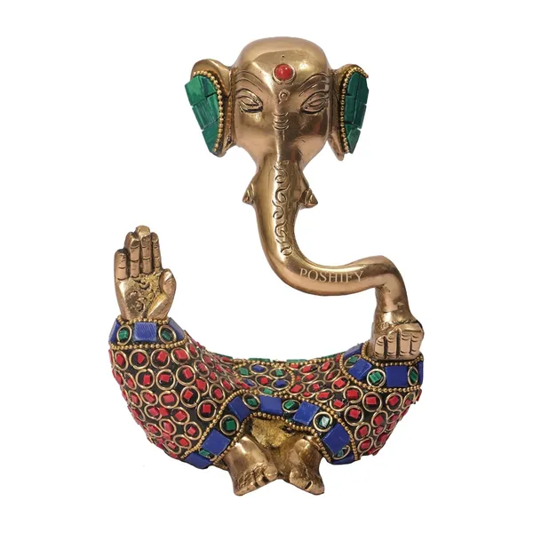 Golden_Brass_Premium_Ganesha_With_Stone_Work_Count_Of_1