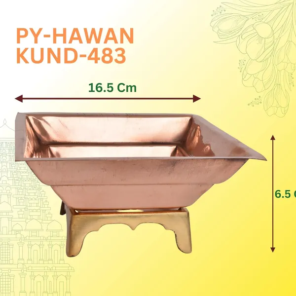 Brown_Copper_Pooja_Hawan_Kund_Complete_Poojaset_With_Spoon_Bowl_Stand_And_Thong