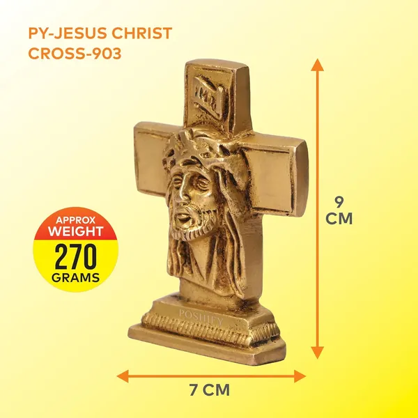 Golden_Brass_Jesus_Christ_With_Cross