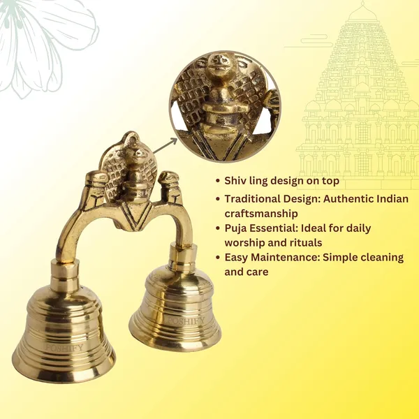 Gold_Brass_Handcrafted_Pooja_Bell_Jodi