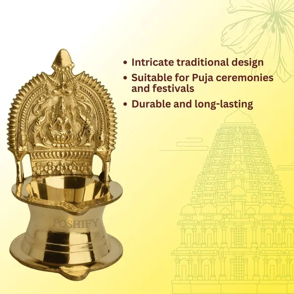 Gold_Brass_Elegant_Kamakshi_Designed_Diya_Holder