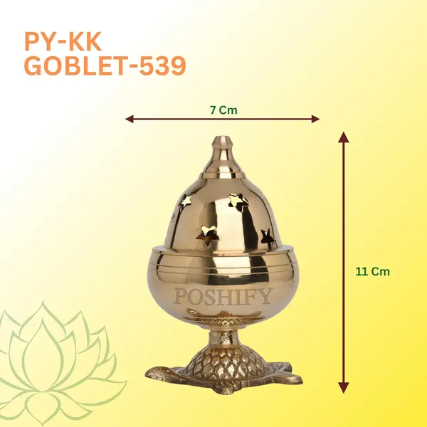 Gold_Brass_Handcrafted_Goblet_Diya_With_Kachua_Base
