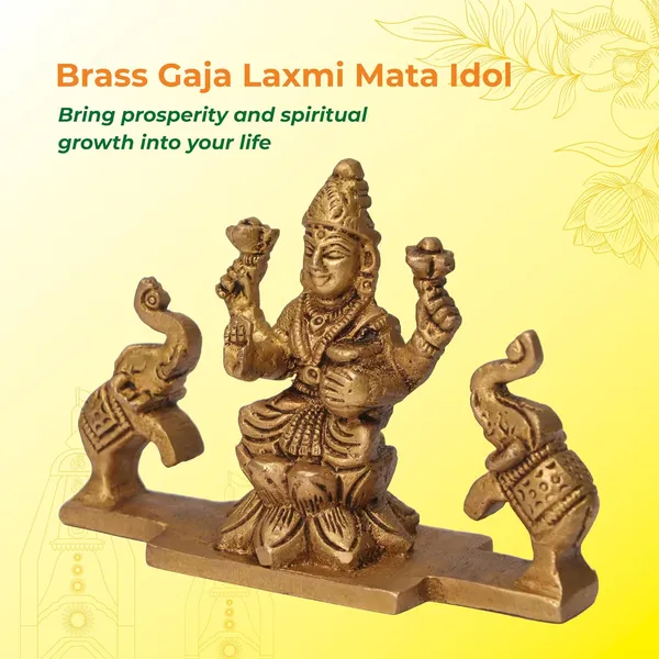 Golden_Brass_Divine_Gaja_Laxmi_Mata_Idol