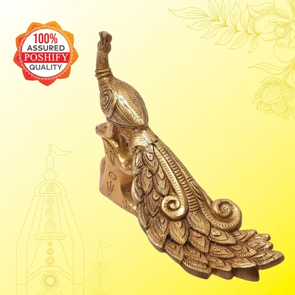Golden_Brass_Elegant_&_Premium_Peacock_Showpiece_Count_Of_1