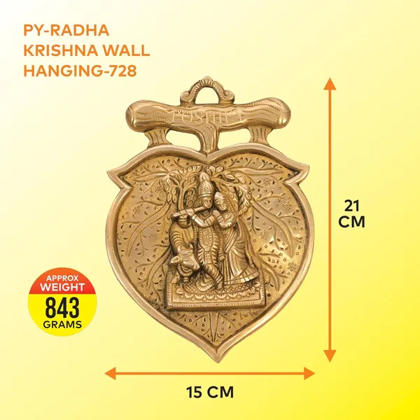 Golden_Brass_Beautiful_Radha_Krishna_Wall_Hanging