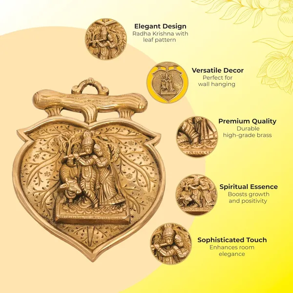 Golden_Brass_Beautiful_Radha_Krishna_Wall_Hanging