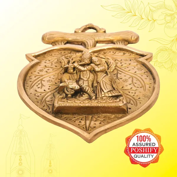 Golden_Brass_Beautiful_Radha_Krishna_Wall_Hanging