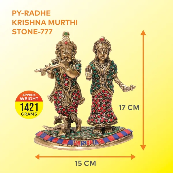 Golden_Brass_Radha_Krishna_Idol_With_Vibrant_Stone_Count_Of_1
