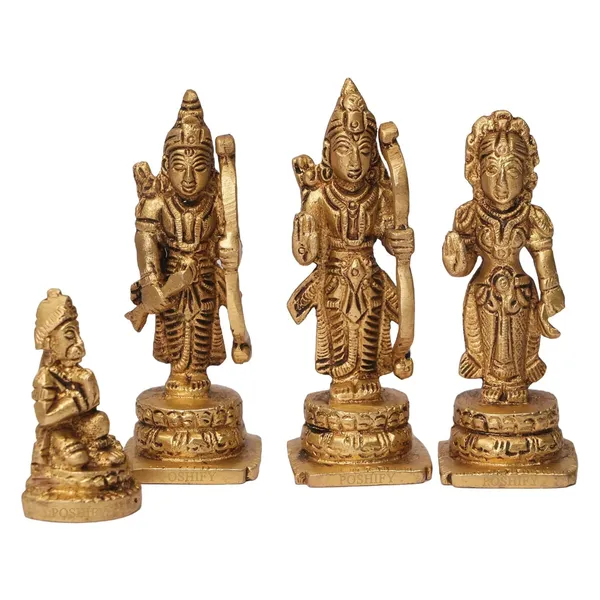 Pack_Of_4_Golden_Brass_Lord_Rama_Statue_Sita_Ram_Lakshman_Hanuman_Idol