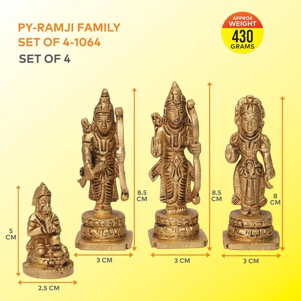 Pack_Of_4_Golden_Brass_Lord_Rama_Statue_Sita_Ram_Lakshman_Hanuman_Idol
