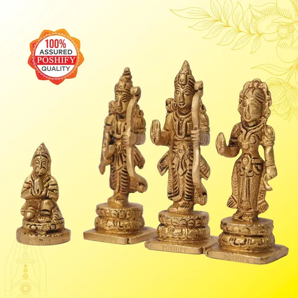 Pack_Of_4_Golden_Brass_Lord_Rama_Statue_Sita_Ram_Lakshman_Hanuman_Idol