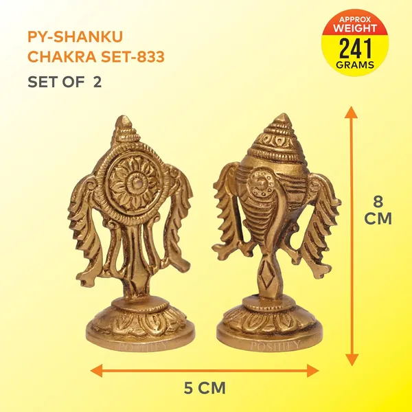 Pack_Of_2_Golden_Brass_Tirupati_Balaji_Shanku_Chakra