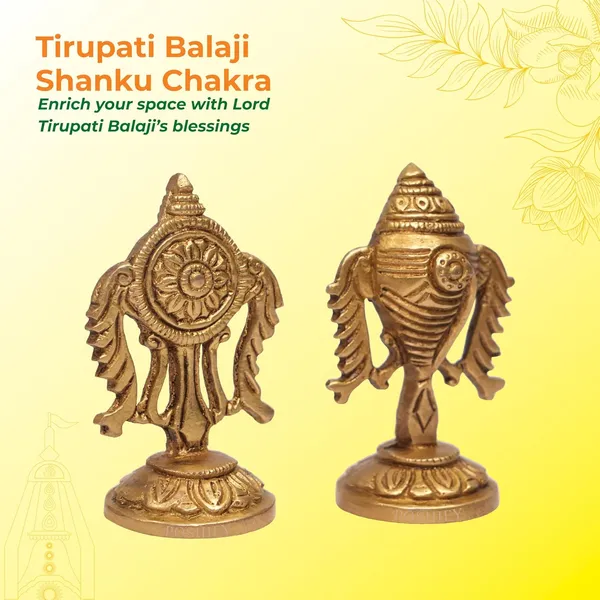 Pack_Of_2_Golden_Brass_Tirupati_Balaji_Shanku_Chakra