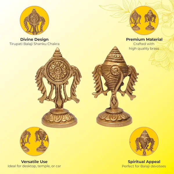Pack_Of_2_Golden_Brass_Tirupati_Balaji_Shanku_Chakra