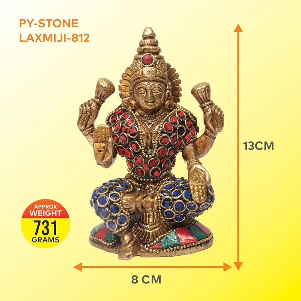 Golden_Brass_Elegant_&_Mahalakshmi_Idol