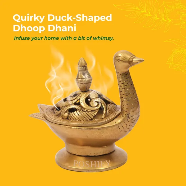 Golden_Brass_Incense_Quirky_Duck_Shaped_Dhoop_Dhani_Holder_Count_Of_1