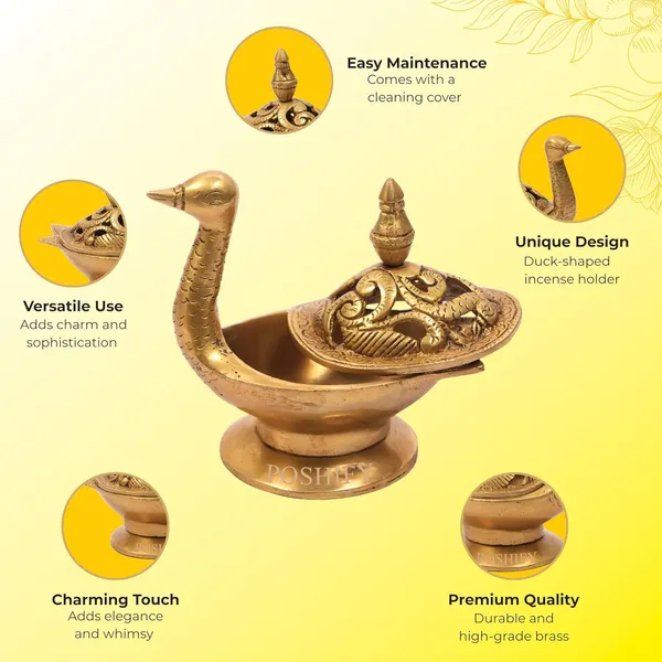Golden_Brass_Incense_Quirky_Duck_Shaped_Dhoop_Dhani_Holder_Count_Of_1