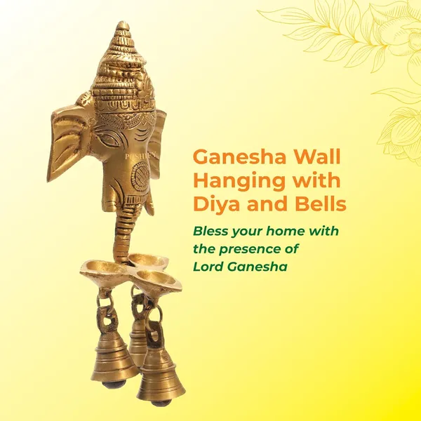 Golden_Brass_Ganesha_Wall_Hanging_With_Diya_And_Bells