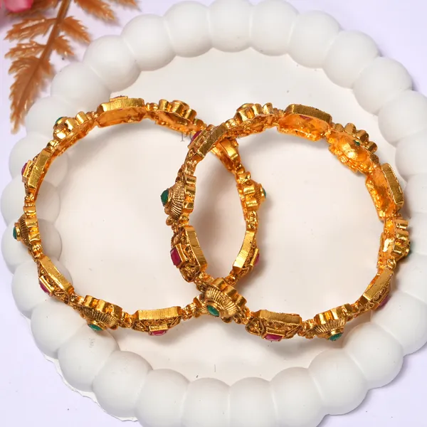 Luxury_Gold_Plated_Pure_Brass_Bangles_for_Women_|_Bangles_Set_|_2307_-_1988_|_Latest_Stylish_Traditional_Kada_Bangles_|_Just_Like_Real_Gold_Jewellery_|_Fashion_|_SET_OF_2