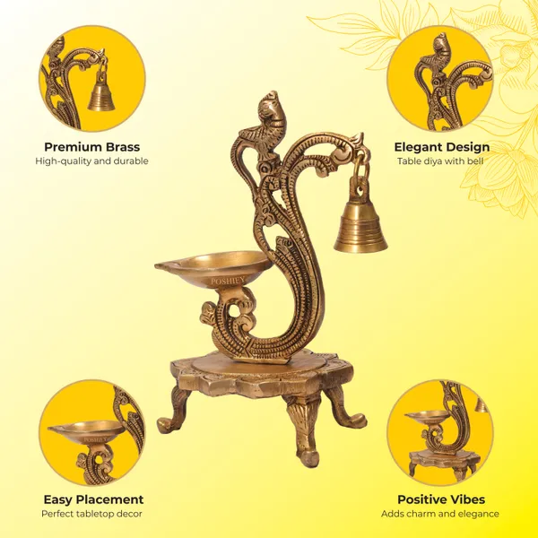 Golden_Brass_Premium_Pooja_Diyas_&_Lanterns_Pack_Of_2