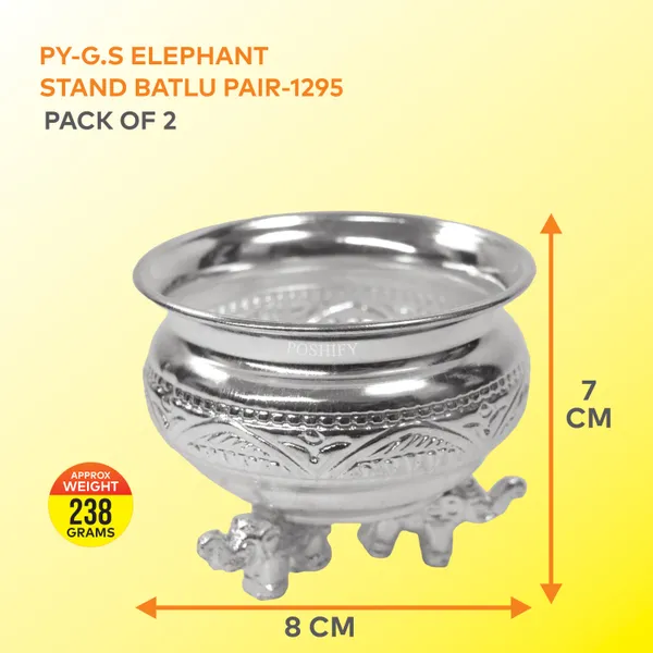 Pack_Of_2_German_Silver_Elephant_Leg_Bowl_Set