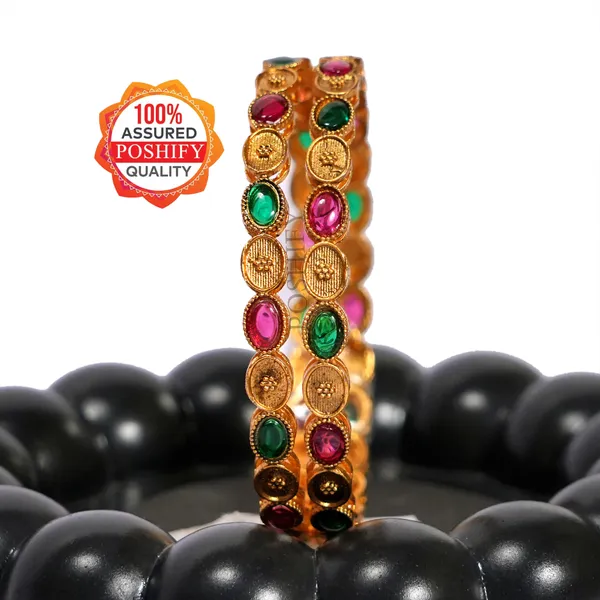 Luxury_Gold_Plated_Pure_Brass_Bangles_for_Women_|_Bangles_Set_|_2401_-_1995_|_Latest_Stylish_Traditional_Kada_Bangles_|_Just_Like_Real_Gold_Jewellery_|_Fashion_|_SET_OF_4