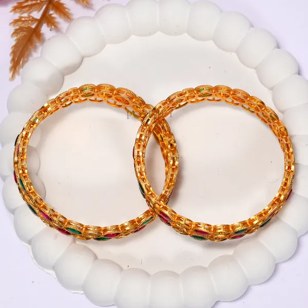 Luxury_Gold_Plated_Pure_Brass_Bangles_for_Women_|_Bangles_Set_|_2401_-_1995_|_Latest_Stylish_Traditional_Kada_Bangles_|_Just_Like_Real_Gold_Jewellery_|_Fashion_|_SET_OF_4