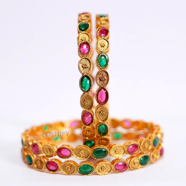 Luxury_Gold_Plated_Pure_Brass_Bangles_for_Women_|_Bangles_Set_|_2401_-_1995_|_Latest_Stylish_Traditional_Kada_Bangles_|_Just_Like_Real_Gold_Jewellery_|_Fashion_|_SET_OF_4